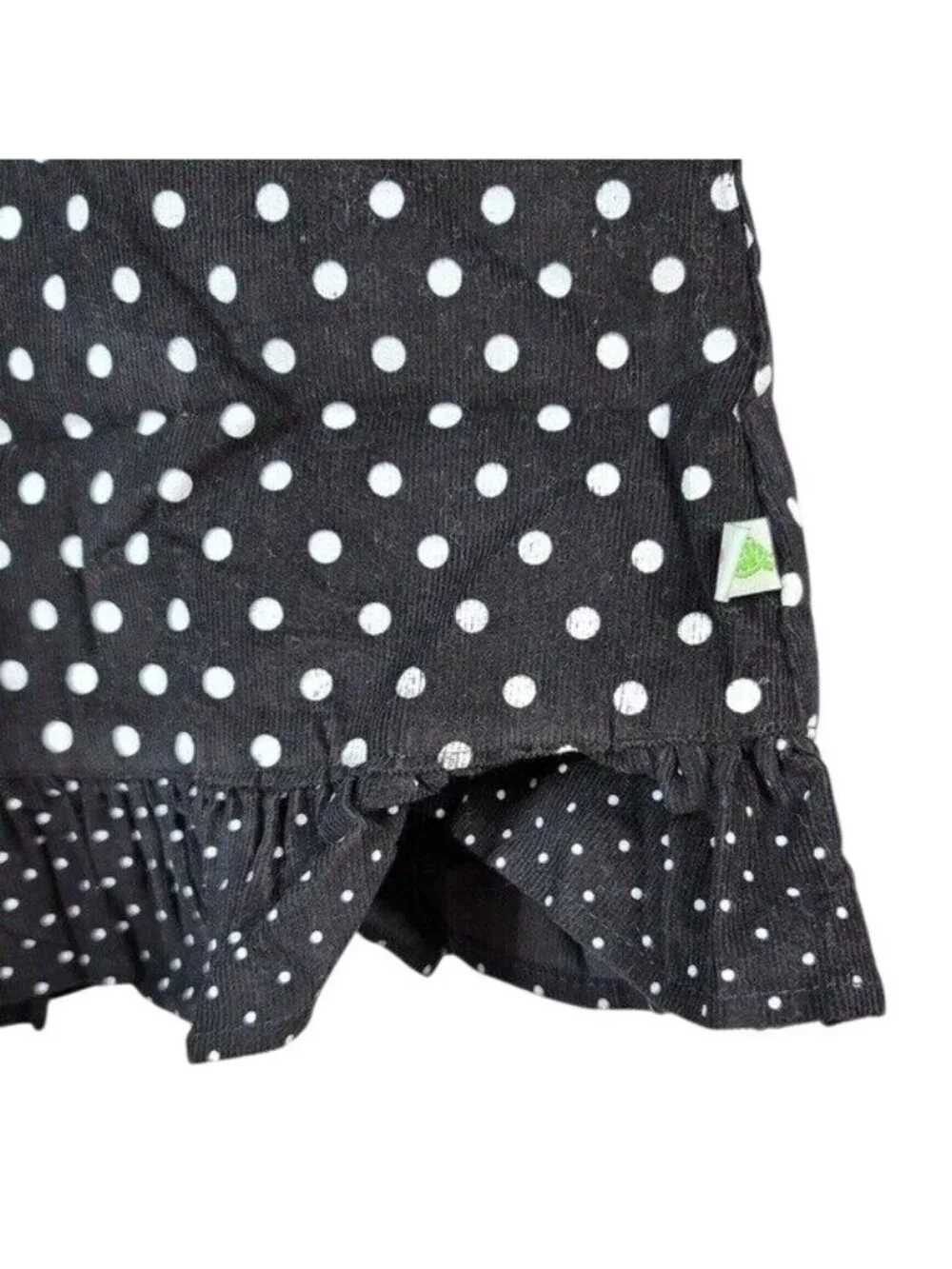 Lolly Wolly Doodle Dots Dress Black White Size 10 Ruffle Sleeveless Cotton NEW